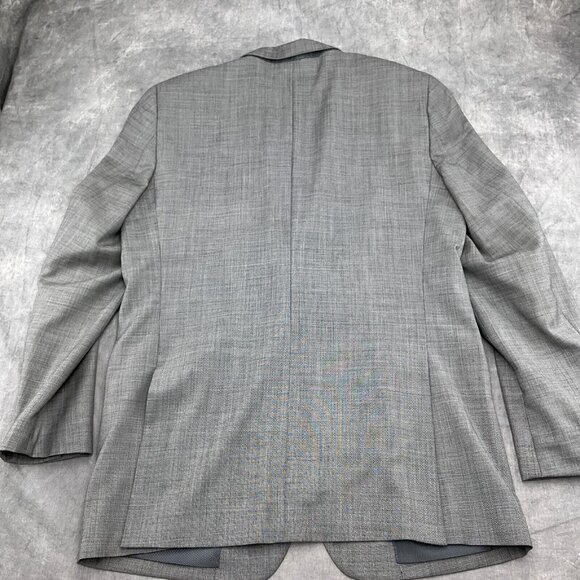 Pronto Uomo Blazer Men 44XLong Gray‎ Double Vent Classic Career Suit Jacket Wool - Picture 8 of 12